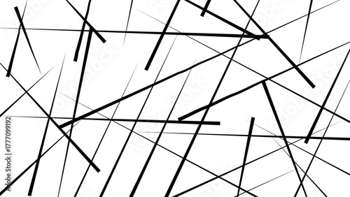 Abstract white background with random black lines. Metal grid isolated on the white background. nervures de Feuillet mores.