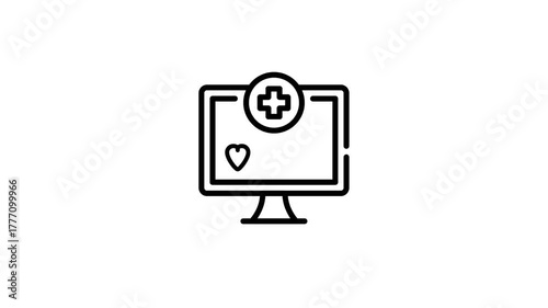 icon motion graphic cardiogram