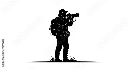 Adventurous photographer with backpack captures stunning outdoor moments, embracing exploration and visual storytelling to preserve memories and share unique perspectives.