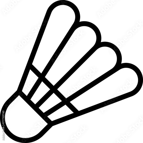 Black badminton icon - outline