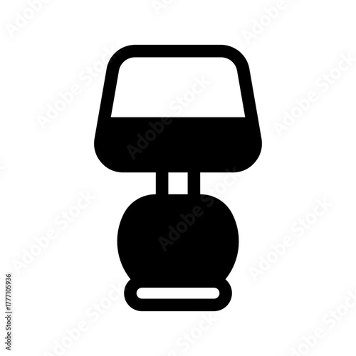Table Lamp Icon Vector Symbol Design Illustration