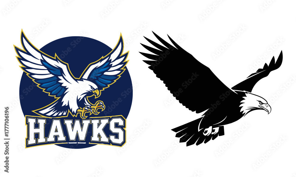Obraz premium Hawk and eagle logo collection