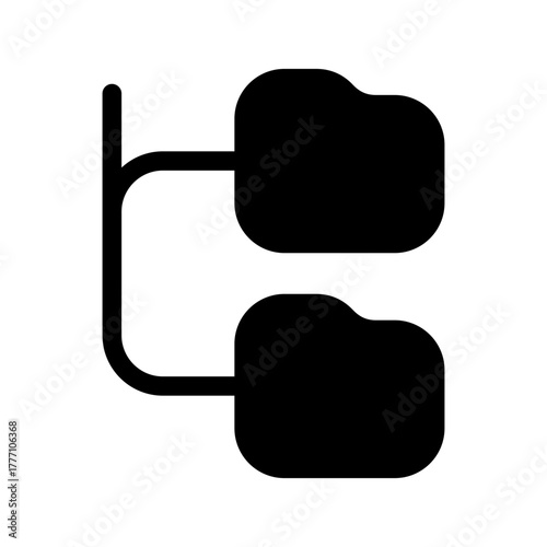 Folder Tree Icon Vector Symbol Design Illustration