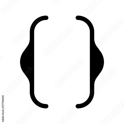 Brackets Icon Vector Symbol Design Illustration