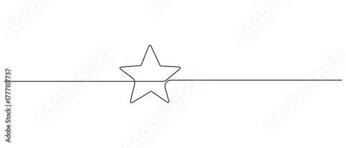Christmas star one line art drawing,4