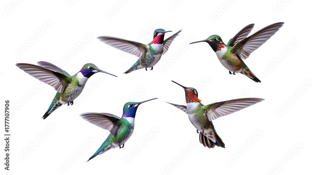 Fototapeta premium Collection of Birds Flying Together