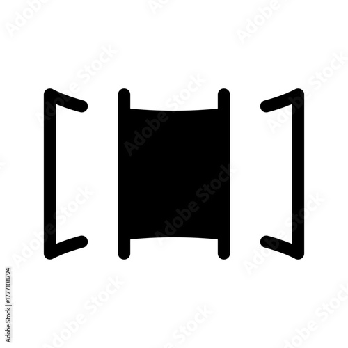 Panorama Stitch Icon Vector Symbol Design Illustration