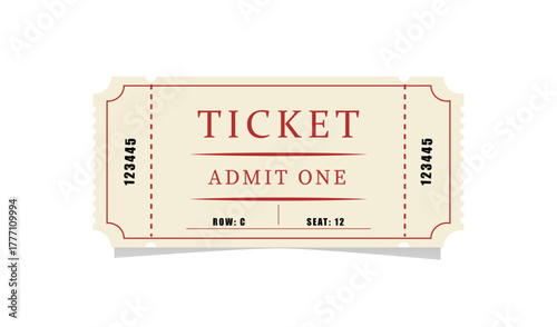 Vintage admit one ticket for event or show