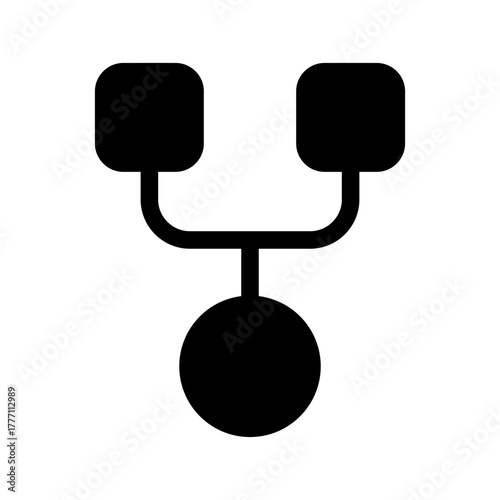 Code Fork Icon Vector Symbol Design Illustration
