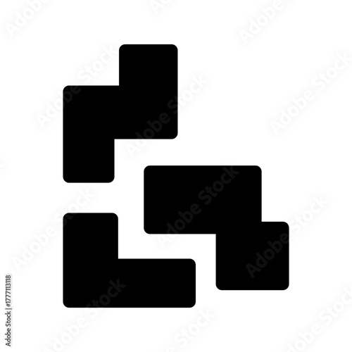 Tetris Icon Vector Symbol Design Illustration