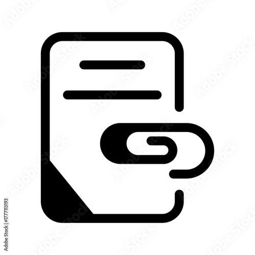 Document Attach Icon Vector Symbol Design Illustration