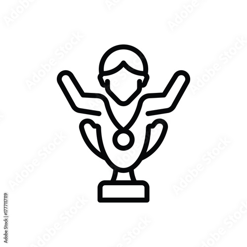 Black line icon for recognition