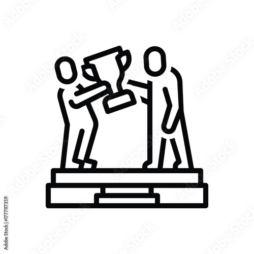 Black line icon for recognition