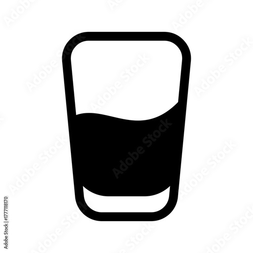 Drinking Glass Icon Vector Symbol Design Illustration