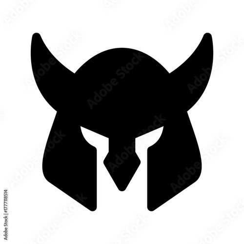 Viking Helmet Icon Vector Symbol Design Illustration