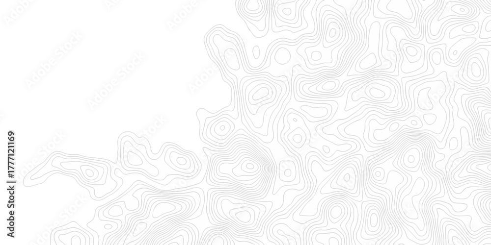 Obraz premium Minimal vector topo paper lines Topographic contour lines grid map seamless pattern. Geographic mountain relief. Contour maps. illustration, Topo contour map design. 