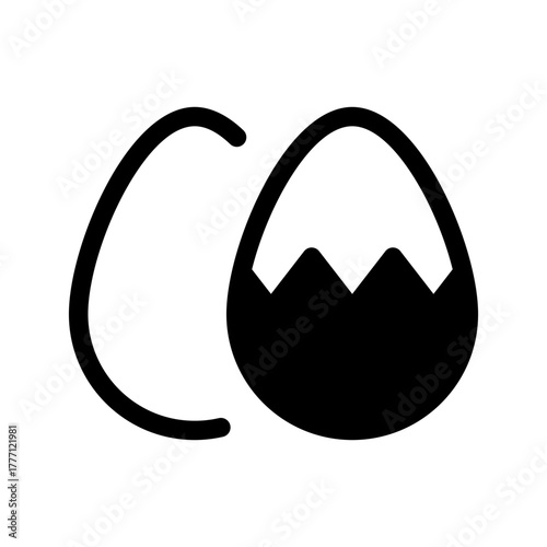 Eggs Icon Vector Symbol Design Illustration