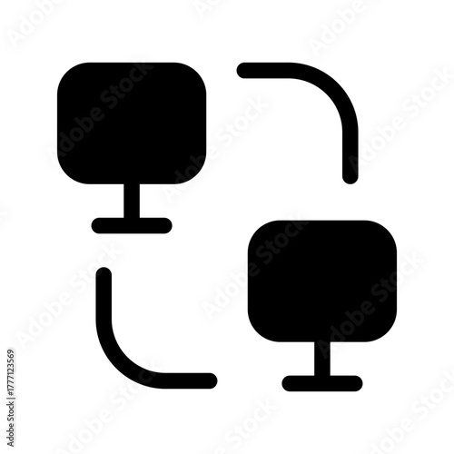 Lan Connection Icon Vector Symbol Design Illustration
