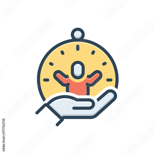 Color illustration icon for childcare compass