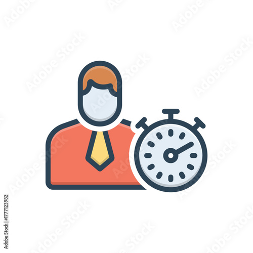 Color illustration icon for discipline