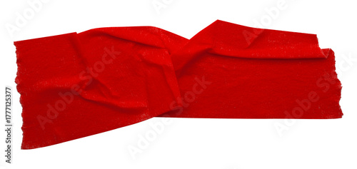 Free Download red crumpled torn tape isolated on transparent background. - GFXLoad