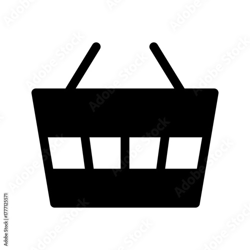 Basket Icon Vector Symbol Design Illustration