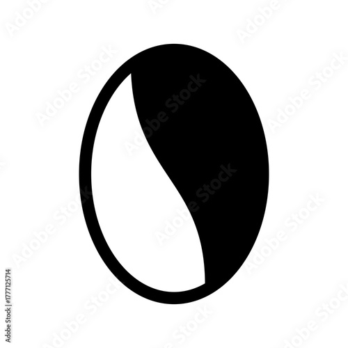 Coffee Bean Icon Vector Symbol Design Illustration