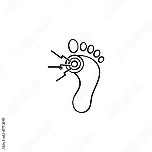 Gout Line Style Icon Design
