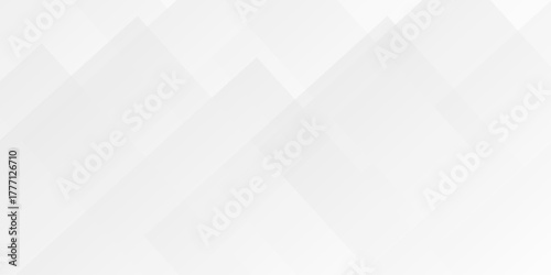 Abstract tech gradient white, gray creative triangle geometric technology space rectangle randomly arranged white line background. minimal paper web overlap presentation design.	
