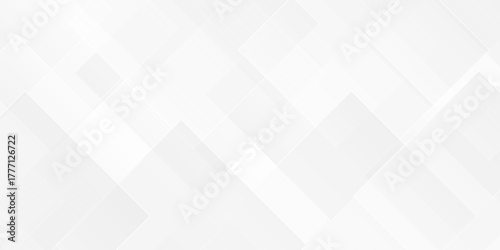 Abstract tech gradient white, gray creative triangle geometric technology space rectangle randomly arranged white line background. minimal paper web overlap presentation design.	