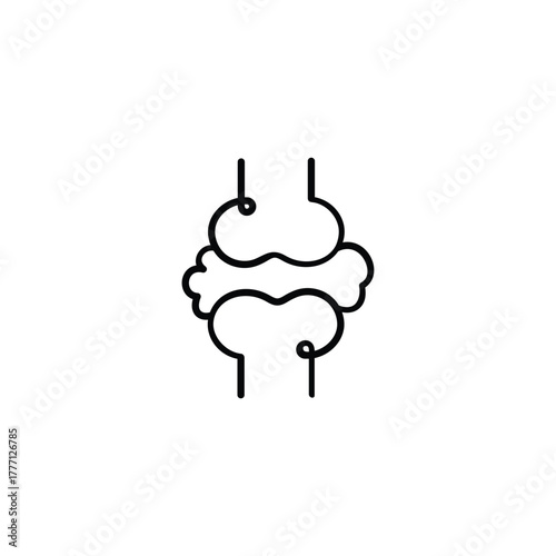 Uric Acid Line Style Icon Design