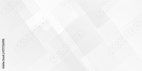 Vector minimal gray and white tech technology transparent square rectangle shape. seamless geometry paper triangle background. Space design concept. Decorative web layout design.