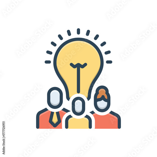 Color illustration icon for parenting wisdom