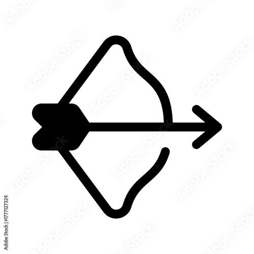 Archery Icon Vector Symbol Design Illustration