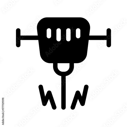 Jackhammer Icon Vector Symbol Design Illustration
