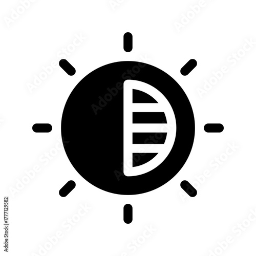 Contrast Icon Vector Symbol Design Illustration