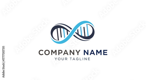 Infinity DNA Helix Logo Design for Genetic and Biotechnology Companies.