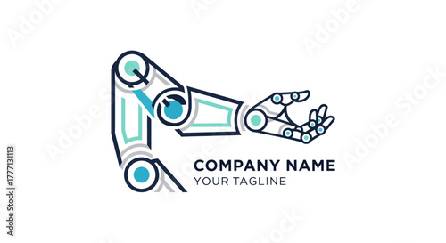 Robotic Arm Illustration - Precision Engineering and Advanced Technology Design.