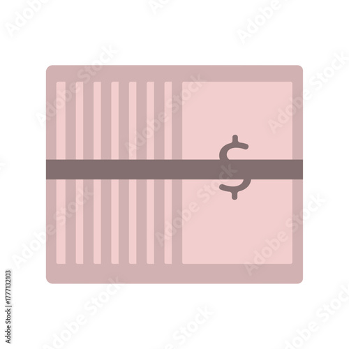 Illustrative Money Stack Icon Design of Payment Funds and Financial Transactions