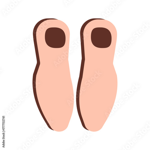 Minimalist graphic illustration of classic ballet pointe shoes for elegant dance and artistic performance