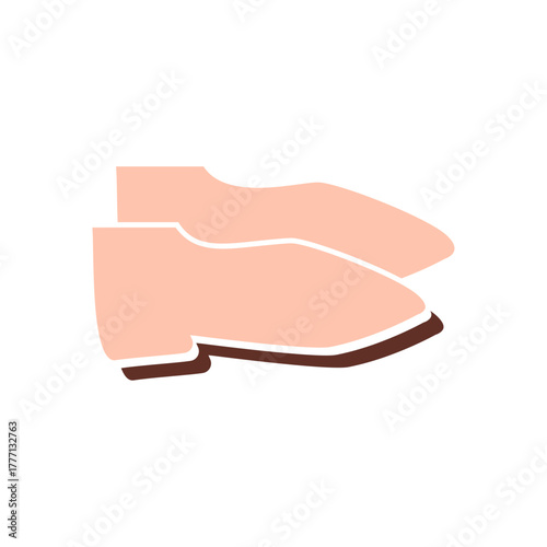 Flat vector illustration of a pair of stylish shoes for fashion and footwear concepts