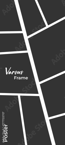 Versus Photo Collage Poster Template for Battle or Competition Theme