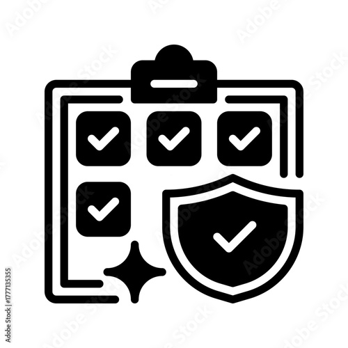 Safety Audit Line Icon, Outline Symbol for Risk Inspection, Compliance Verification, Workplace Assessment, Standard Evaluation, and Operational Safety. Vector Sign Icon.