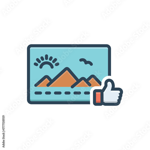 Color illustration icon for painting perfection