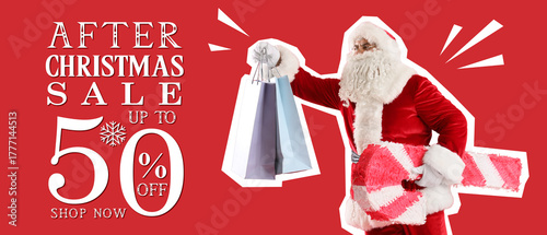 Santa Claus with shopping b...