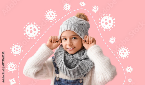 Cute little girl in winter ...