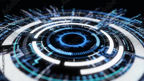 Futuristic HUD Interface - A Circular Technology Display Animation.