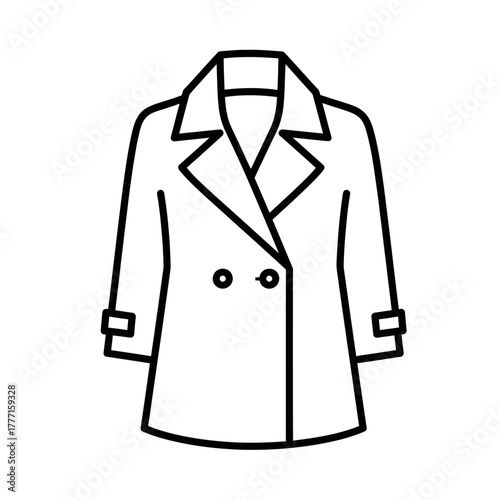 Double-Breasted Coat Line Icon