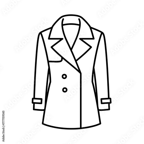 Trench Coat Outline Icon
