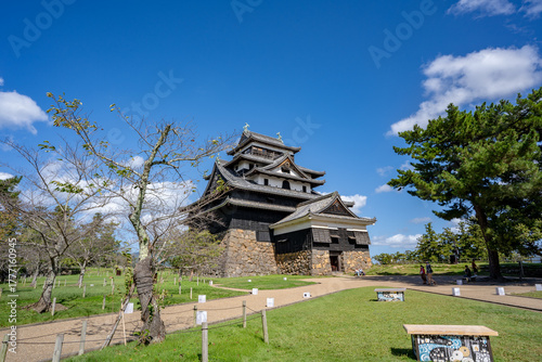 松江城の天守閣の風景